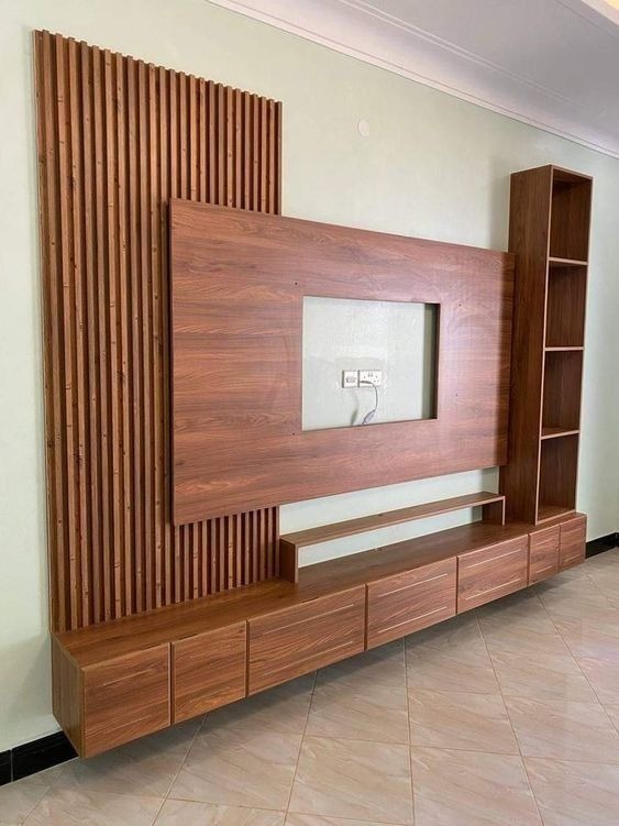 Bardage pour mur et télévision